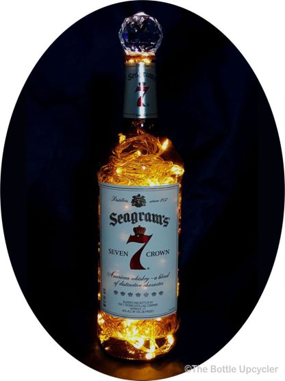 Upcycled Seagram's 7 Mood Therapy Liquor Bottle Light